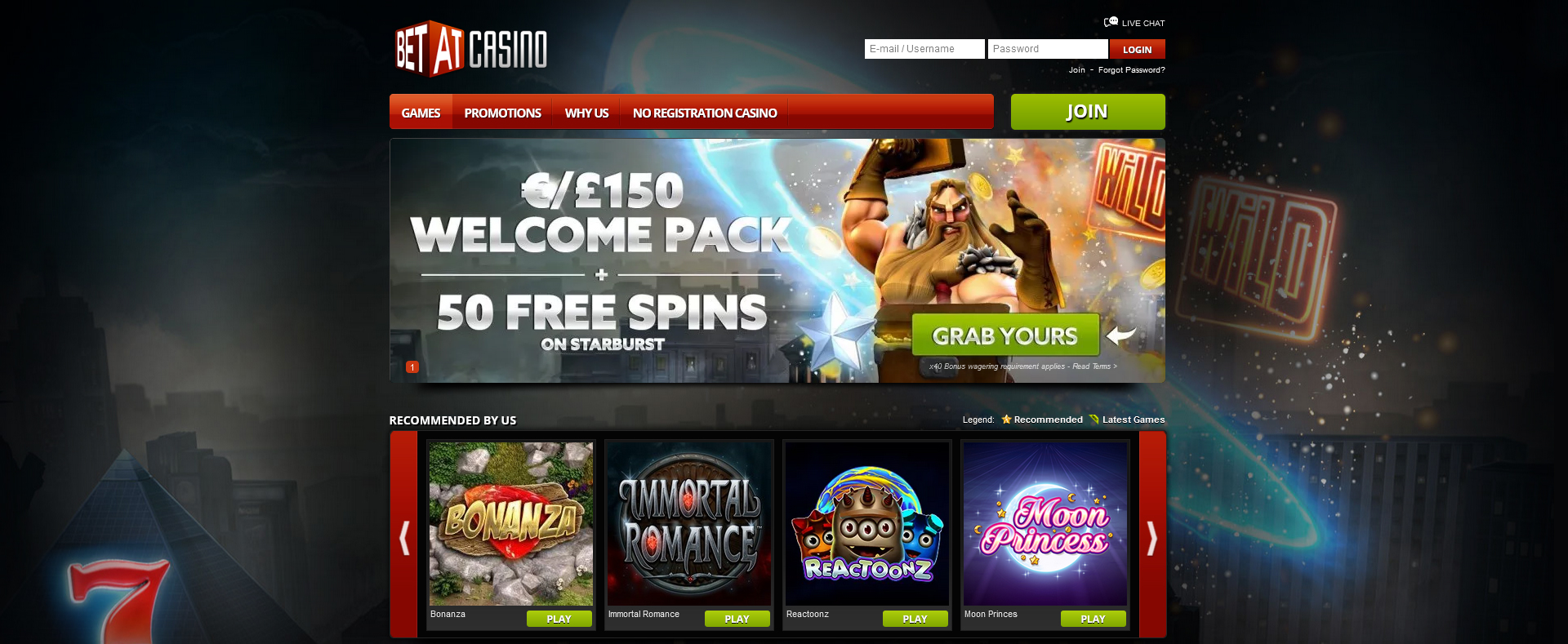 Screenshot Betat Casino.